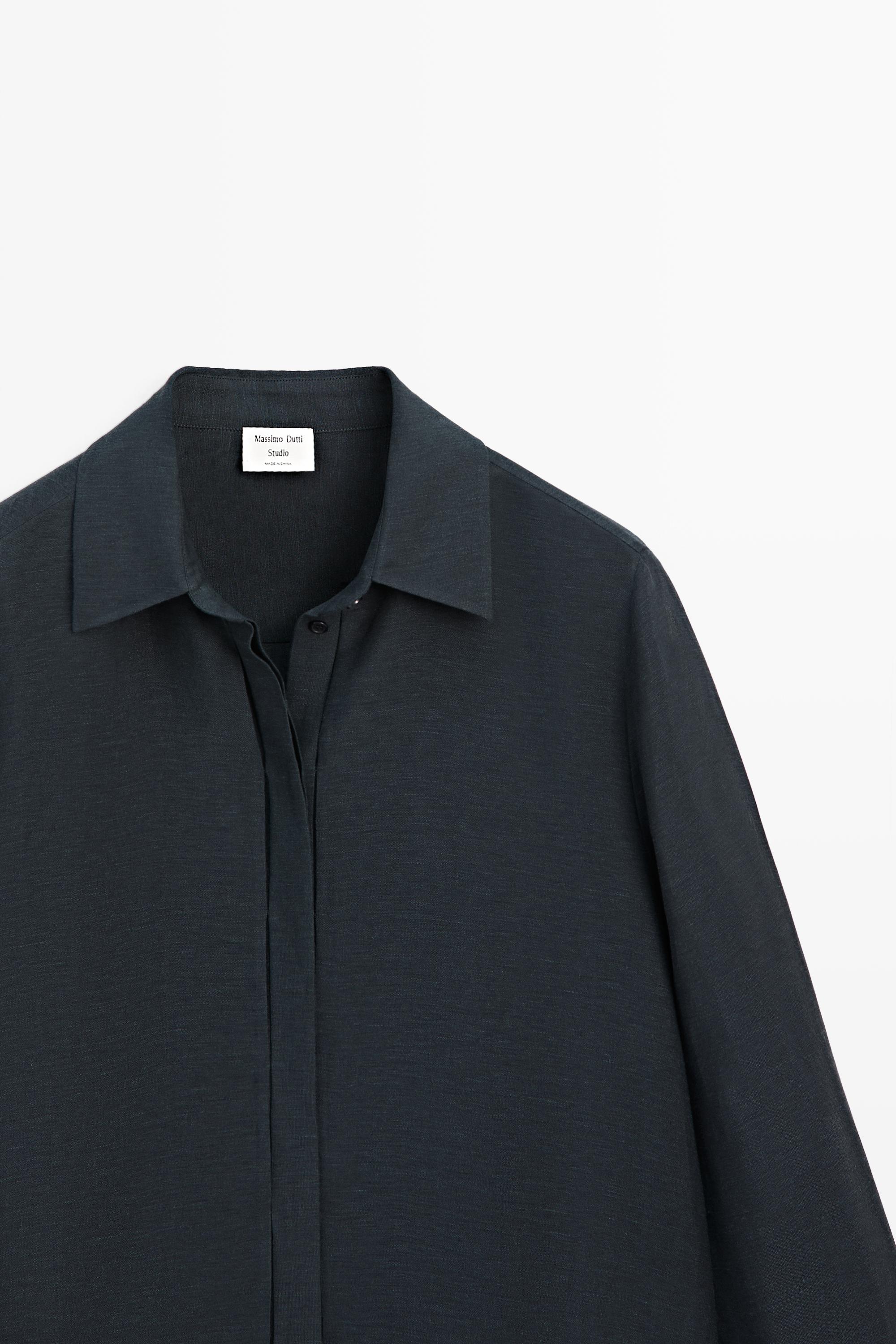 STUDIO semi-sheer flowing shirt